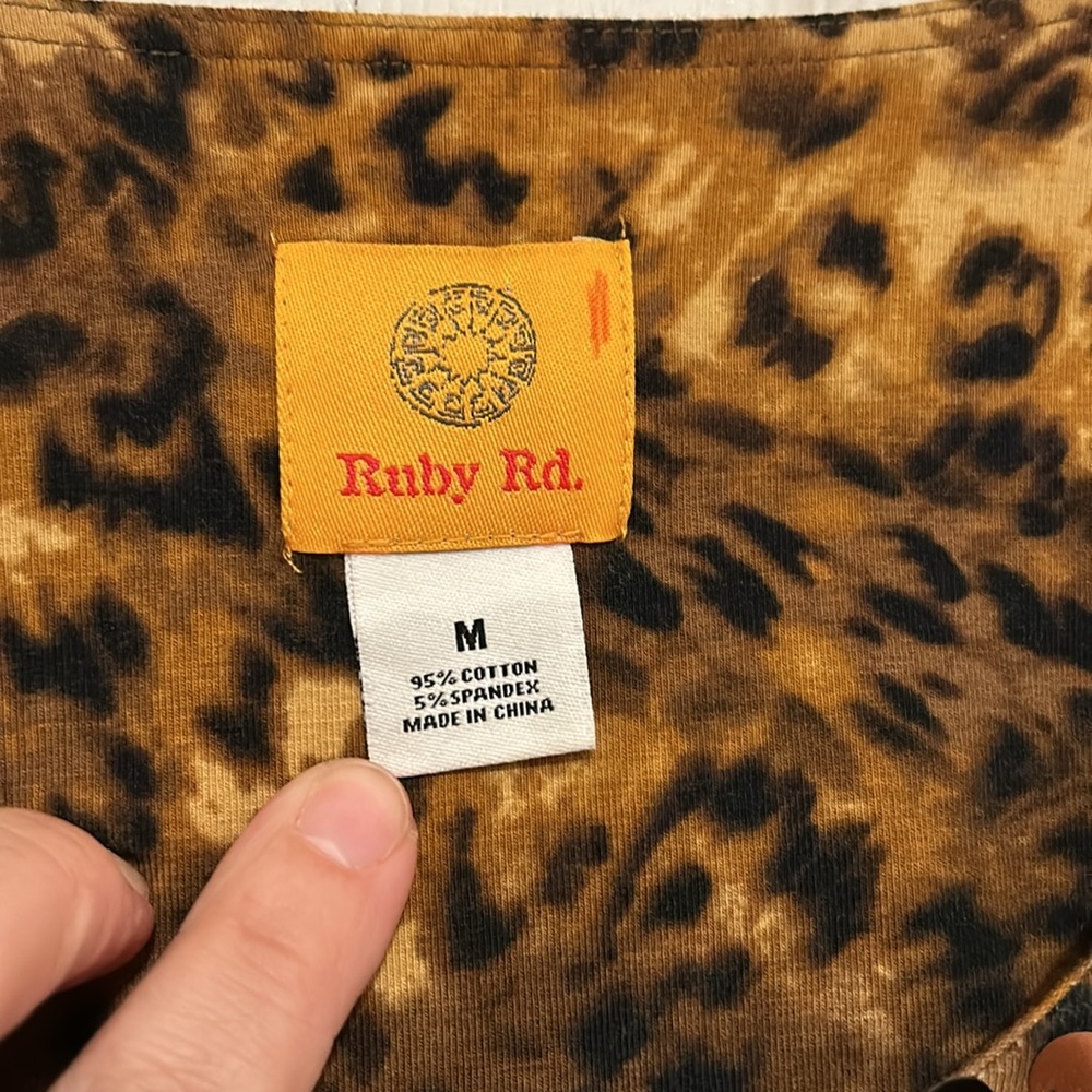Ruby Rd. Animal Print Top - Picture 6 of 8